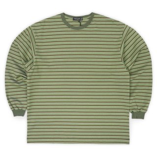 PWA STRIPED PIPING L/S TEE / CLOUD - used&vintage box Hi-smile