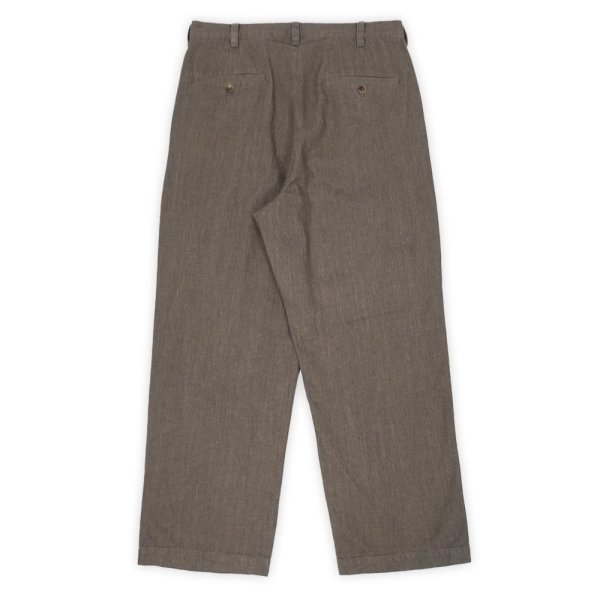 画像2: PORTANCE HEMP MIX SLACKS / BROWN (2)