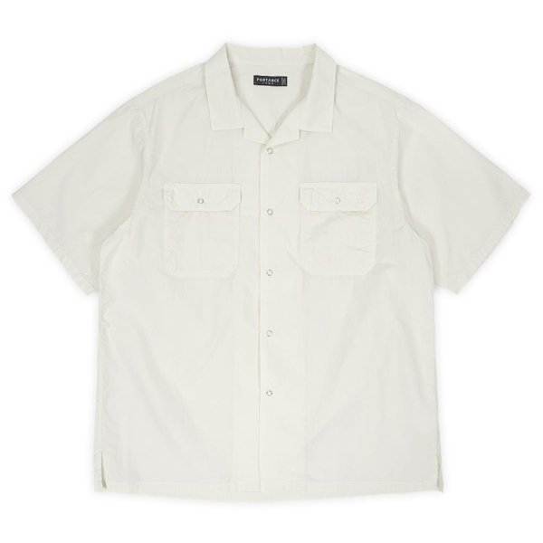 画像1: PORTANCE O/C STRIPE WORK SHIRT / BEIGE ST (1)