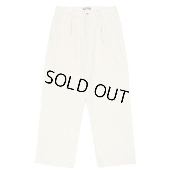 画像1: PORTANCE HEMP MIX SLACKS / IVORY (1)