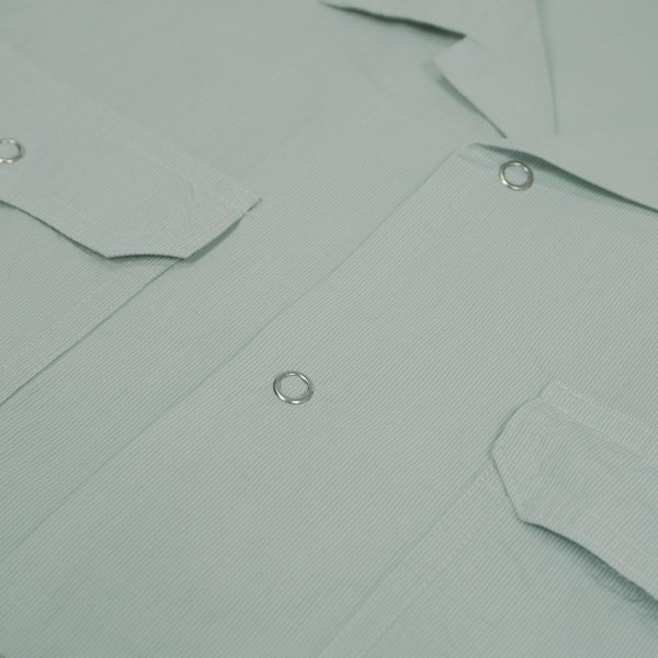 画像4: PORTANCE O/C STRIPE WORK SHIRT / GREEN ST (4)
