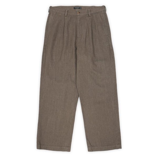 画像1: PORTANCE HEMP MIX SLACKS / BROWN (1)