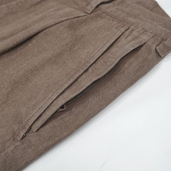 画像4: PORTANCE HEMP MIX SLACKS / BROWN (4)
