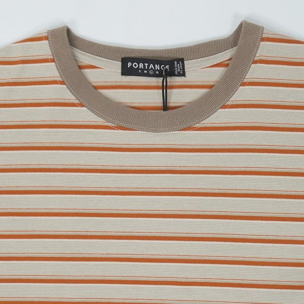 画像2: PORTANCE OG STRIPED S/S TEE / BEIGE BD (2)