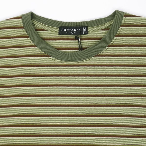 画像2: PORTANCE OG STRIPED S/S TEE / OLIVE BD (2)