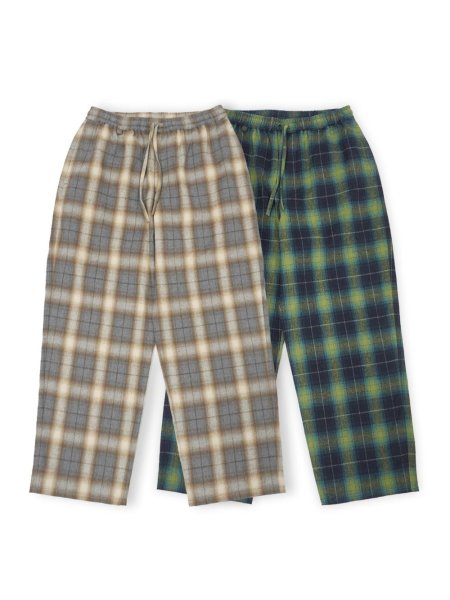 画像5: PORTANCE 2026AW SHAGGY PLAID LOUNGE PT / GRN CHK (5)