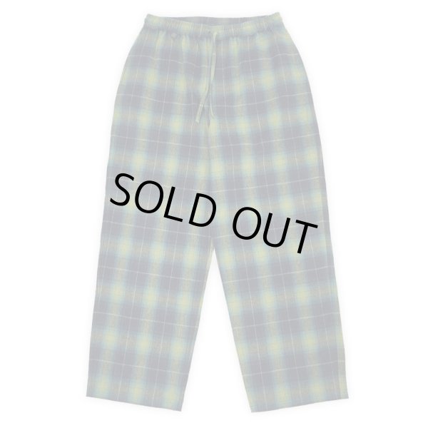画像1: PORTANCE 2026AW SHAGGY PLAID LOUNGE PT / GRN CHK (1)