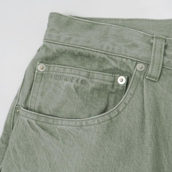 画像3: PORTANCE 2026AW RELAX-FIT SULFUR 6P JEANS / GREEN (3)