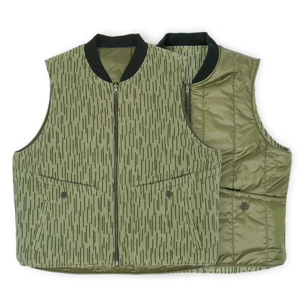 画像1: PORTANCE 2026AW RAIN-CAMO RV PUFF VEST / OLV CAMO (1)