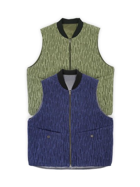 画像6: PORTANCE 2026AW RAIN-CAMO RV PUFF VEST / NVY CAMO (6)