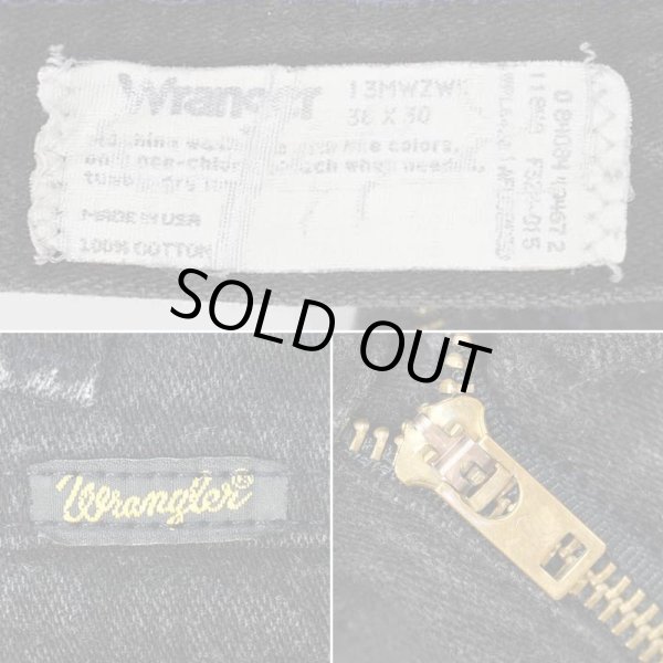 画像3: 90's Wrangler 13MWZWK ブラックデニムパンツ "MADE IN USA / W36 L30" (3)