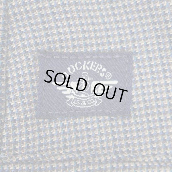 画像3: 90's DOCKERS 2タック コットントラウザー "W32 L32 / NAVY Plaid" (3)
