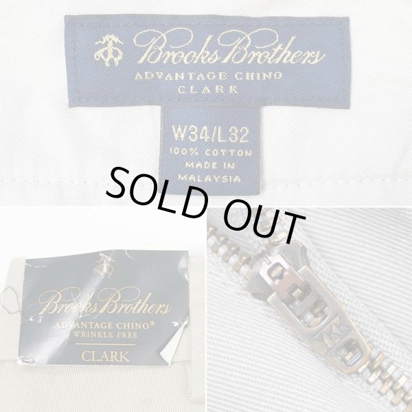 画像3: 00's Brooks Brothers ノータック チノトラウザー “DEADSTOCK / W34 L32” (3)