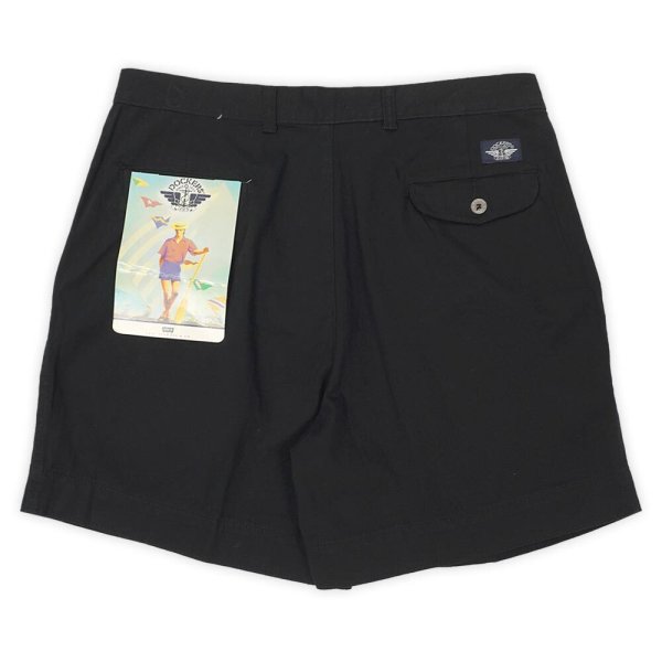 画像1: 90's DOCKERS 2タック チノショーツ "DEADSTOCK / BLACK" (1)