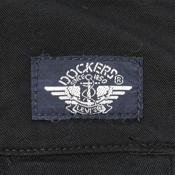 画像3: 90's DOCKERS 2タック チノショーツ "DEADSTOCK / BLACK" (3)