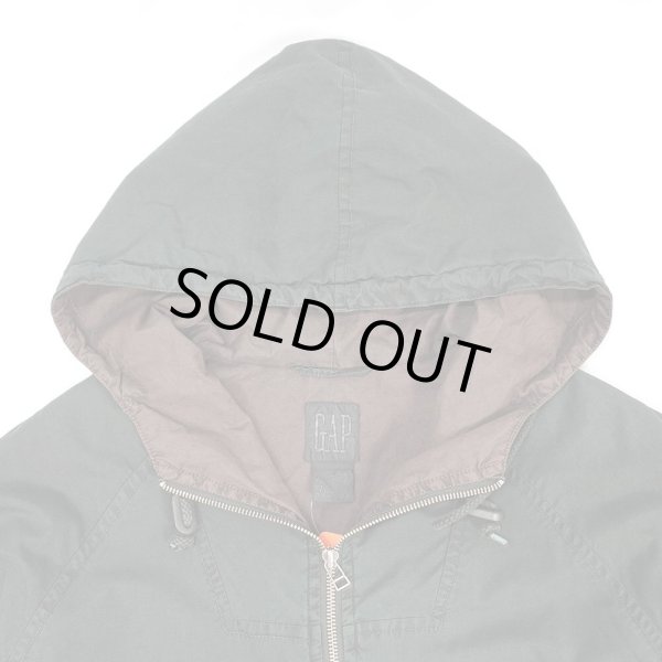 画像4: 90's OLD GAP フーディージャケット "BLACK OVER DYE" (4)