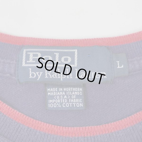 画像2: 90's Polo Ralph Lauren コットンピケTシャツ “NAVY” (2)