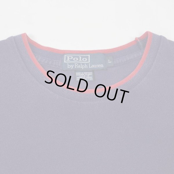 画像4: 90's Polo Ralph Lauren コットンピケTシャツ “NAVY” (4)