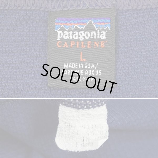 画像2: 90's Patagonia Capilene ベースレイヤーカットソー "NAVY / MADE IN USA" (2)