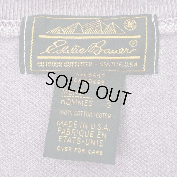 画像2: 80-90's Eddie Bauer コットンピケ ポケットTシャツ "黒タグ / MADE IN USA" (2)