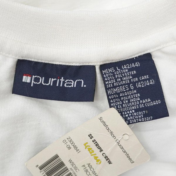 画像2: 90's Puritan チェストボーダーTシャツ "DEADSTOCK" (2)