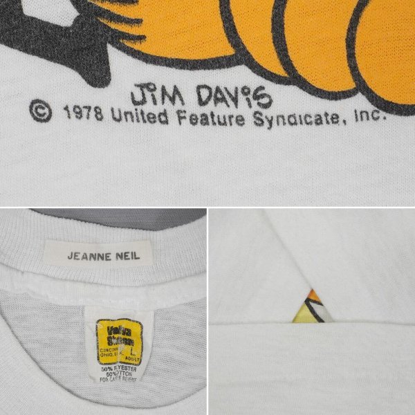 画像2: 80's Garfield キャラクタープリントTシャツ "MADE IN USA" (2)