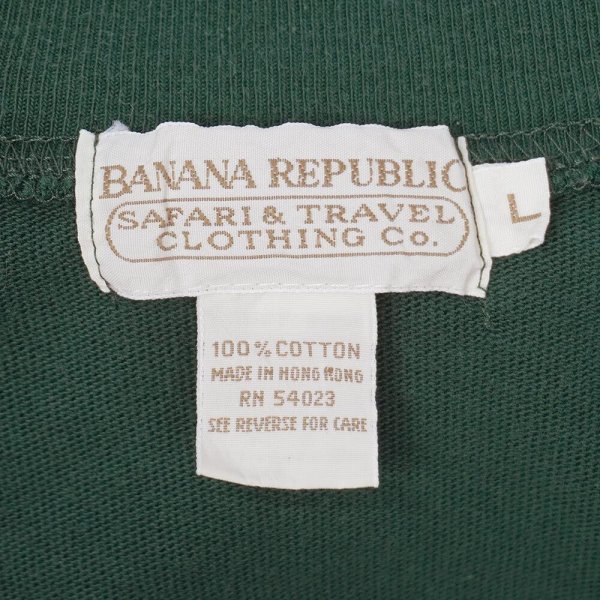 画像2: 80-90's Banana Republic ロゴ刺繍 L/S Tシャツ (2)