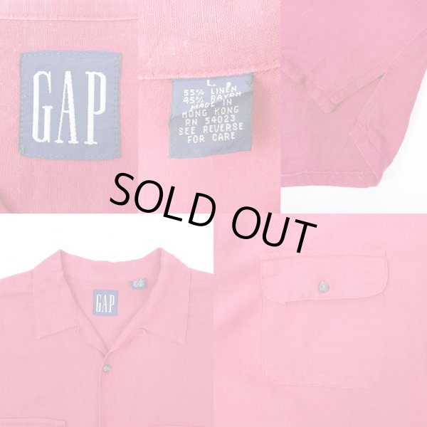 画像3: 90's OLD GAP S/S オープンカラーシャツ (3)