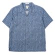 画像1: 00's L.L.Bean 総柄 オープンカラーシャツ “BLUE” (1)