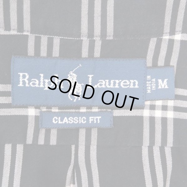 画像3: 00's Ralph Lauren ボタンダウンシャツ "CLASSIC FIT / BLACK BASE" (3)