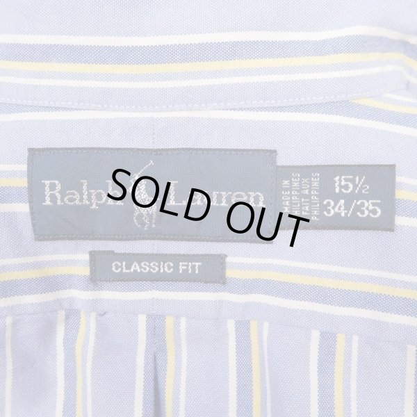 画像3: 90's Polo Ralph Lauren マルチストライプ柄 ボタンダウンシャツ "CLASSIC FIT" (3)