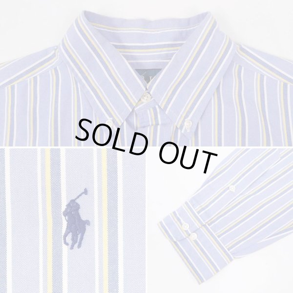 画像4: 90's Polo Ralph Lauren マルチストライプ柄 ボタンダウンシャツ "CLASSIC FIT" (4)