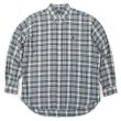 画像1: 90's Polo Ralph Lauren フランネル ボタンダウンシャツ "BLAKE / GRAY Plaid" (1)