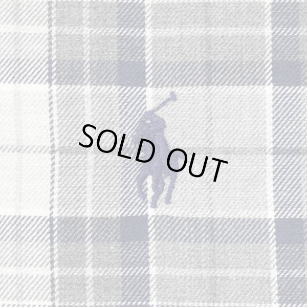 画像4: 90's Polo Ralph Lauren フランネル ボタンダウンシャツ "BLAKE / GRAY Plaid" (4)