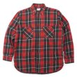 画像1: 60's Sears マチ付き ヘビーネルシャツ "RED×BLACK" (1)