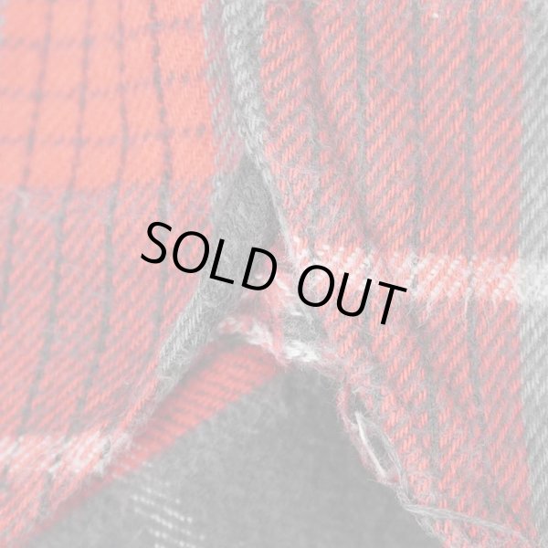 画像4: 60's Sears マチ付き ヘビーネルシャツ "RED×BLACK" (4)