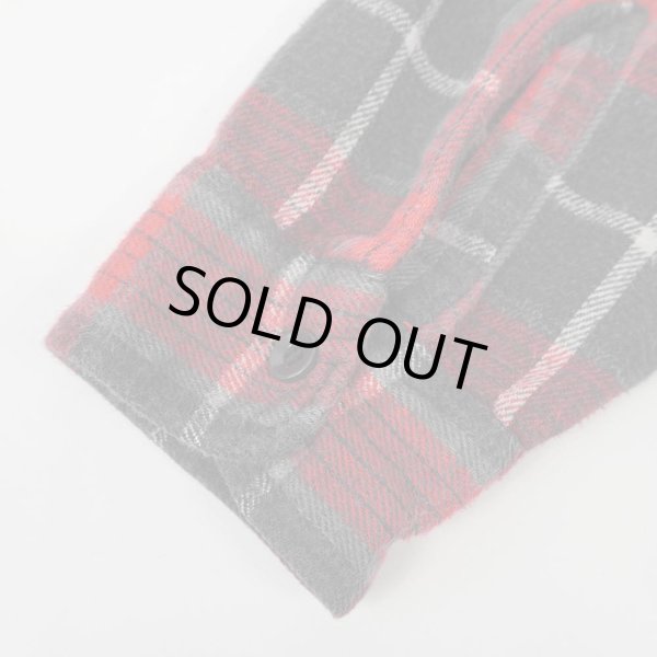 画像5: 60's Sears マチ付き ヘビーネルシャツ "RED×BLACK" (5)