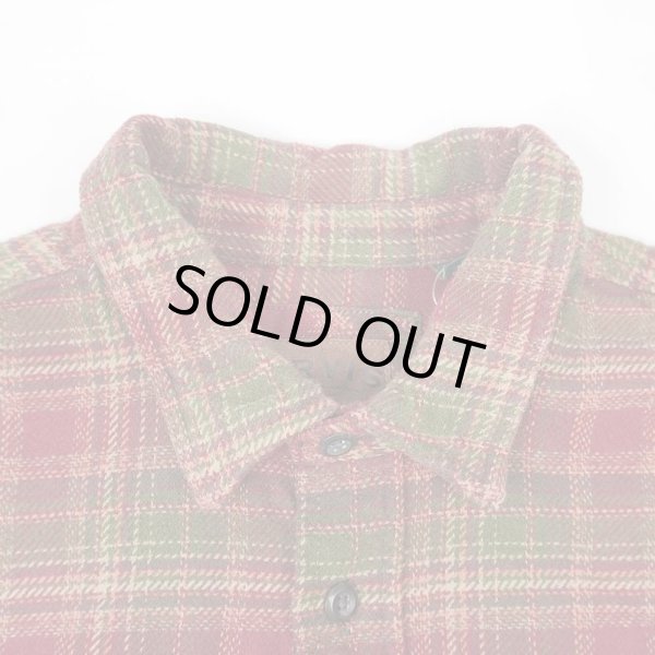 画像3: 00's ORVIS ヘビーネルシャツ "BURGUNDY Plaid" (3)