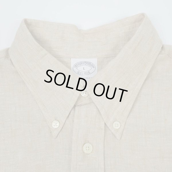 画像3: 00's Brooks Brothers リネン ボタンダウンシャツ “BEIGH” (3)