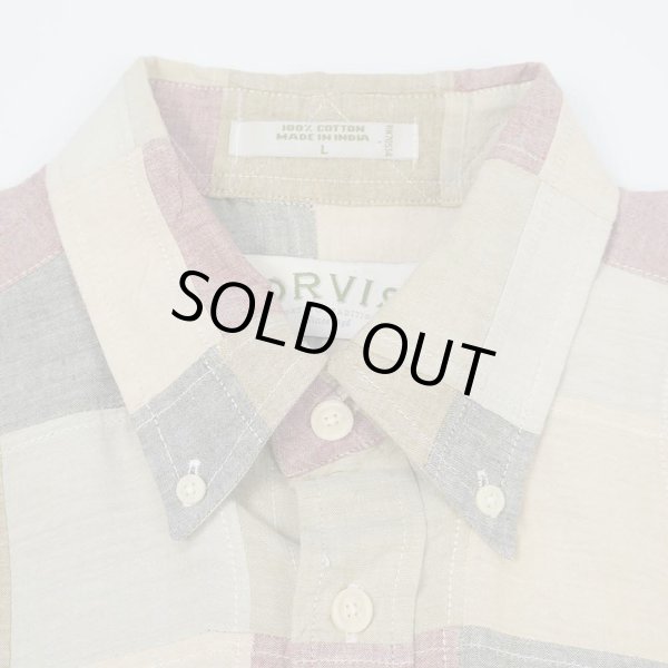 画像3: 00's ORVIS S/S パッチワーク ボタンダウンシャツ (3)