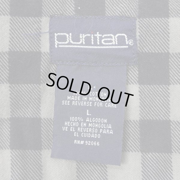 画像2: 90's Puritan ブロックチェック柄 プリントネルシャツ "Near DEADSTOCK" (2)