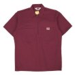 画像1: 00's BEN DAVIS S/S ハーフジップ ワークシャツ "BURGUNDY / MADE IN USA" (1)