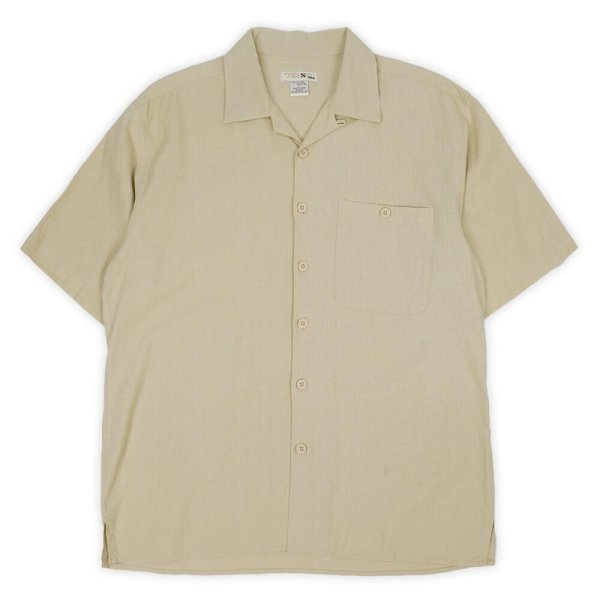 画像1: 00's TRUST S/S オープンカラーシャツ "LINEN × RAYON" (1)