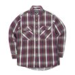 画像1: 90's Gandar Mountain ヘビーネルシャツ "MADE IN USA / Burgundy Plaid" (1)