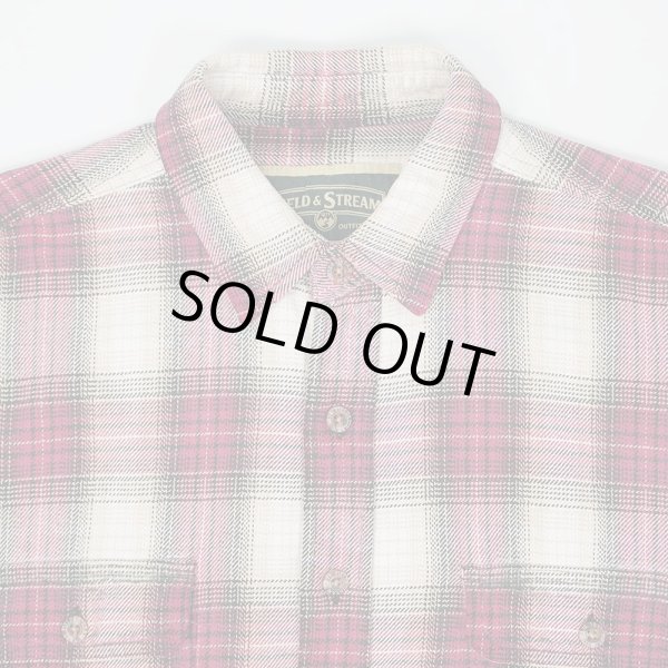 画像3: 00's Field & Stream ヘビーネルシャツ "Red Ombre Plaid" (3)