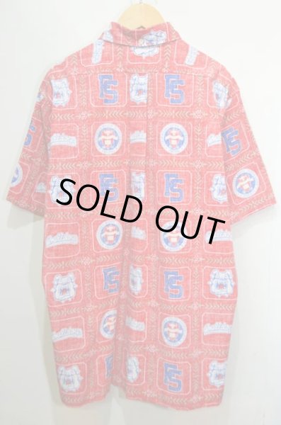 画像2: 90's Rayn Spooner プルオーバー ハワイアンシャツ “CALIFORNIA STATE UNIVERSITY FRESNO” (2)