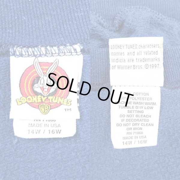 画像2: 90's Looney Tunes キャラクタープリント スウェット “MADE IN USA" (2)
