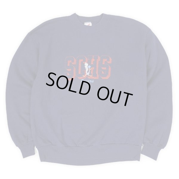 画像1: 90's SCHS カレッジロゴ刺繍 スウェット "MADE IN USA" (1)