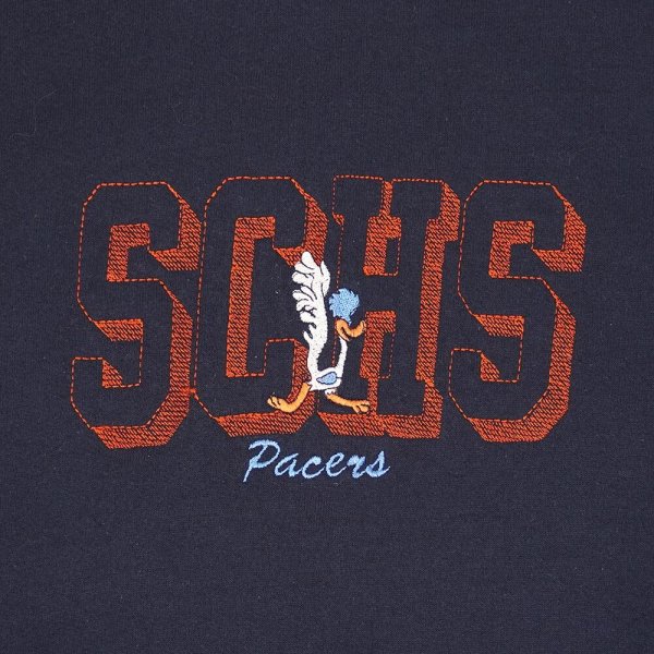 画像2: 90's SCHS カレッジロゴ刺繍 スウェット "MADE IN USA" (2)