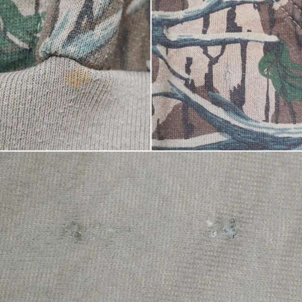 画像4: 90's WHITE WATER OUTDOORS リアルツリーカモ柄 フルジップ スウェットパーカー (4)